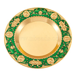 1Pc Iron Flat Round Display Panel for Fragrance Activity, Green, 20x1cm, Inner Diameter: 11.1cm(AJEW-MB0001-13C)