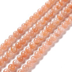 Natural Sunstone Beads Strands, Round, 6mm, Hole: 0.8mm, about 32pcs/strand, 7.48''(19cm)(X-G-A205-28A)