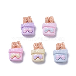 Opaque Cute Resin Decoden Cabochons, Imitation Food, Baguette, 13x9x5mm(RESI-B024-01K)