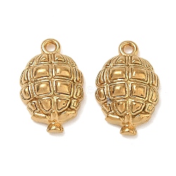 304 Stainless Steel Pendants, Grenade Shape Charms, Ion Plating(IP), Real 18K Gold Plated, 20x12.5x5.5mm, Hole: 2mm(SA-CBAE5AC-15G)