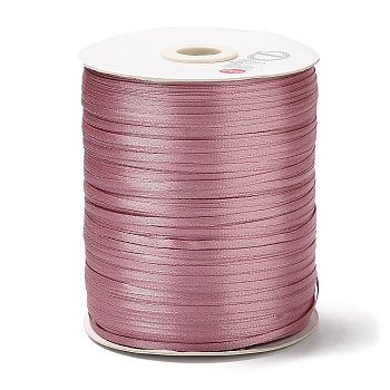 Double Face Satin Ribbon, Polyester Ribbon, Rosy Brown, 1/8 inch(3mm) wide, about 880yards/roll(804.672m/roll)