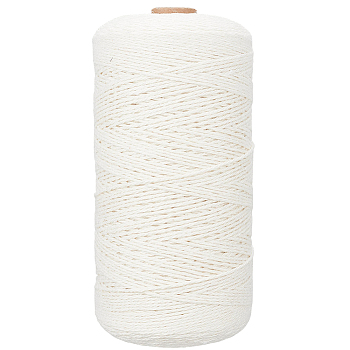 Macrame Cotton Cord, Twisted Cotton Rope, for Wall Hanging, Plant Hangers, Crafts and Wedding Decorations, Creamy White, 2mm, about 218.72 yards(200m)/roll