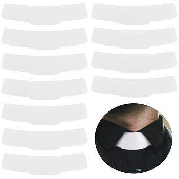 BENECREAT 50Pcs Plastic Tab Collar for Clergy Shirt, White Priest Collar, Collar Lining Stay, White, 33x150x1mm