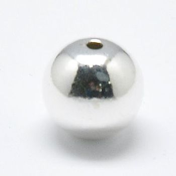 925 Sterling Silver Beads, Seamless Round, Silver, 5mm, Hole: 1.5~1.6mm, about 5pcs/1g