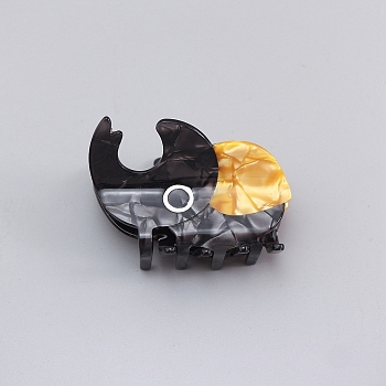 Insects Cellulose Acetate Claw Hair Clips, Hair Accessories for Women & Girls, Orange, 79.5x50mm