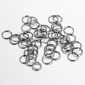 Iron Open Jump Rings, Nickel Free, Gunmetal, 5x0.7mm, Inner Diameter: 3.6mm, about 20000pcs/1000g