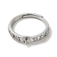 Rhodium Plated 925 Sterling Silver Micro Pave Cubic Zirconia Adjustable Ring Settings(STER-NH0001-63P)-2
