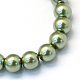 Backen gemalt pearlized Glasperlen runden Perle Stränge(X-HY-Q003-4mm-49)-2