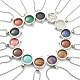 Natural & Synthetic Mixed Gemstone Pendant Necklaces(NJEW-L461-02P)-1
