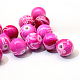 Spray Painted Drawbench Acrylic Round Beads(ACRP-S657-6mm-M)-2