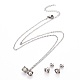 Flower 304 Stainless Steel  Jewelry Sets(SJEW-H302-14)-2
