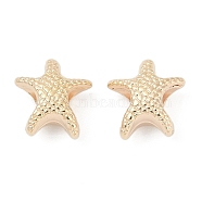 CCB Plastic European Beads, Large Hole Beads, Starfish, Golden, 13x12.5x7.5mm, Hole: 4.5~4.5mm(CCB-D278-22G)