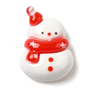 Christmas Theme Opaque Resin Cabochons, Snowman, 22.5x16x8mm(RESI-B028-01E)