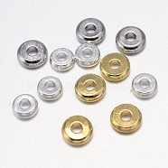 Flat Round Brass Spacer Beads, Mixed Color, 7x2mm, Hole: 2mm(KK-L106D-01)