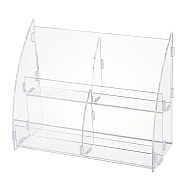2-Tier 4 Slots Transparent Acrylic Makeup Face Mask Organizers, Cosmetic storage Display Rack, Clear, Finish Product: 27.8x10.5x21.8cm(ODIS-WH0002-66)
