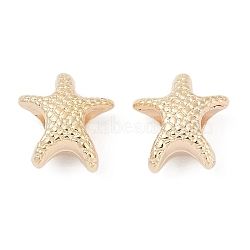 CCB Plastic European Beads, Large Hole Beads, Starfish, Golden, 13x12.5x7.5mm, Hole: 4.5~4.5mm(CCB-D278-22G)