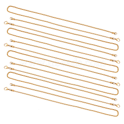 304 Stainless Steel Box Chain Necklaces, with Lobster Claw Clasps, Golden, 17.9 inch(45.5cm), 2mm, 10pcs/box(STAS-UN0017-65G)