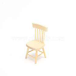 Mini Wood Dollhouse Furniture Accessories, for Miniature Living Room, Chair/Desk, Chair Pattern, 40x40x88mm(MIMO-PW0001-090A)