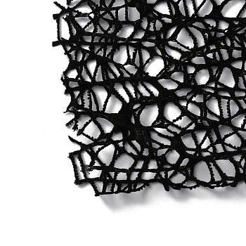 Spider Mesh Polyester Fabric, for Women's Garment Accessories, Black, 160x0.1cm