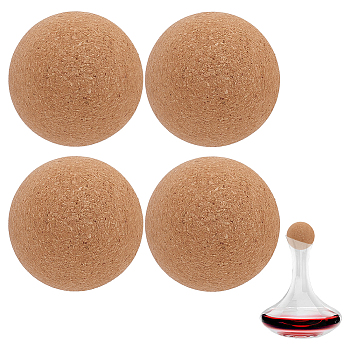 Cork Bottle Stoppers, Bottle Tampions, Round, 49.5mm