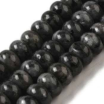 Natural Larvikite Beads Strands, Rondelle, 10x6~6.5mm, Hole: 1mm, about 59~61pcs/strand, 14.57~15.16 inch(37~38.5cm)