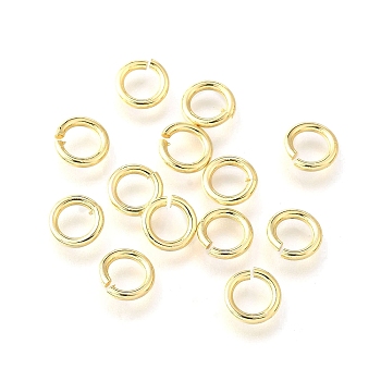 Brass Open Jump Rings, Round, Long-Lasting Plated, Cadmium Free & Lead Free, Rack Plating, Real 18K Gold Plated, 7x1.2mm, 17 Gauge, Inner Diameter: 4.5mm