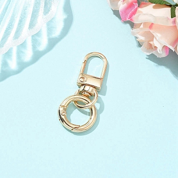 Alloy Swivel Hook Clasps, with Spring Gate Rings, Golden, Oval, 48mm