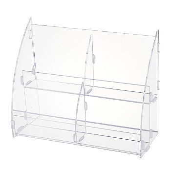 2-Tier 4 Slots Transparent Acrylic Makeup Face Mask Organizers, Cosmetic storage Display Rack, Clear, Finish Product: 27.8x10.5x21.8cm