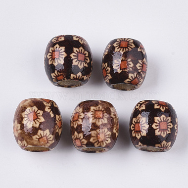 Coconut Brown Barrel Wood Beads