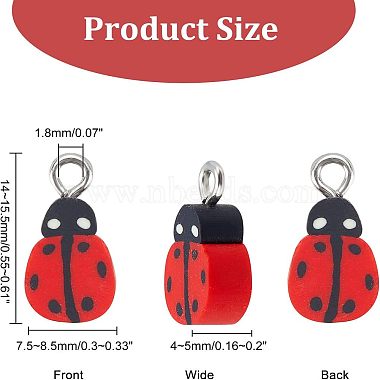 100Pcs Handmade Polymer Clay Charms(CLAY-FH0001-12)-5