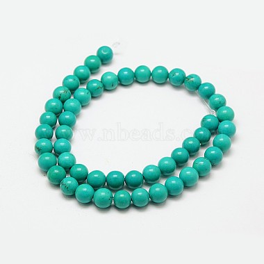 Round Natural Magnesite Beads Strands(G-N0132-06-8mm)-2