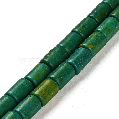 Dark Green Column Synthetic Turquoise Beads