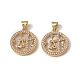 Rack Plating Brass Shell Pendants(KK-D087-25G-07)-2