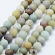 Natural Flower Amazonite Beads Strands(X-G-F518-24-8mm)-1