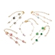 Nuggets Natural Mixed Gemstone Beaded Bracelet Makings(AJEW-JB00953)-1