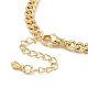 Cubic Zirconia Leopard Link Bracelet Brass Curb Chains for Women(BJEW-G664-01G-04)-4