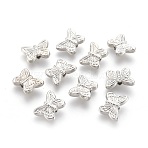 CCB Plastic Beads, Butterfly, Platinum, 11x15x5mm, Hole: 2mm(CCB-F006-14P)