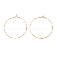Ion Plating(IP) 316 Surgical Stainless Steel Hoop Earrings Findings, Wine Glass Charms Rings, Golden, 34x30mm, Pin: 0.6mm(STAS-D183-02G-03)