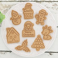 Christmas Plastic Cookie Candy Food Cutters Molds, for DIY, Kitchen, Baking, Kids Birthday Party Supplies Favors, Mixed Shapes, 65~70x49~55x20mm, 8pcs/set(DIY-K080-03)