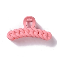 Large Frosted Acrylic Hair Claw Clips, Curb Chain Non Slip Jaw Clamps for Girl Women, Light Salmon, 60x110mm(OHAR-PW0003-020E)