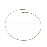 Brass Wire, Round, Real Platinum Plated, 22 Gauge, 0.6mm, about 0.66 Foot(0.2m)/pc(KK-G481-03P)
