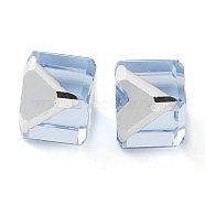 K9 Glass Imitation Austrian Crystal Beads, No Hole, Square, Light Sky Blue, 6x6x6mm(GLAA-P069-01B-211)