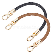 Elite 2Pcs 2 Colors PU Leather Bag Strap, with Alloy Swivel Clasps, Bag Replacement Accessories, Mixed Color, 41.5x1cm, 1pc/color(FIND-PH0002-94B)