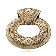 Nickel Free & Lead Free Tibetan Style Alloy Oval Pendants, Long-Lasting Plated, Antique Bronze, 41x45x3mm, Hole: 3mm(PALLOY-J377-49AB-FF)