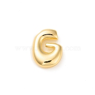 Brass Pendants, Real 18K Gold Plated, Letter G, 22.5x17x6.5mm, Hole: 3x3mm(KK-P262-01G-G)