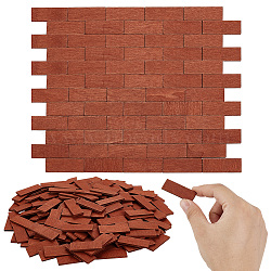 200Pcs Aspen Wood Floor, Micro Landscape Home Dollhouse Accessories, Pretending Prop Decorations, Sienna, 39.5x15x2.5mm(DIY-GA0006-91A)