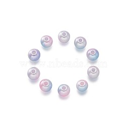 ABS Plastic Imitation Pearl, Round, Colorful, 6x5mm, Hole: 2mm(KY-TAC0002-A-01)