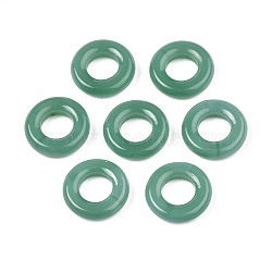 Imitation Jade Glass Linking Rings, Ring, Sea Green, 16x4mm, Hole: 8mm(GLAA-S054-35B-A01)