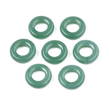 Imitation Jade Glass Linking Rings, Ring, Sea Green, 16x4mm, Hole: 8mm