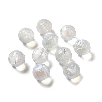 Transparent Glass Beads, Gradient Color, Round, Gainsboro, 12.5x12mm, Hole: 1.4mm